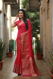Pink Handmade Bandhej Kanjivaram Silk Saree For Wedding
