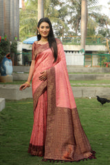 Pink Kanjivaram Silk Sarees for Festivel