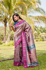 Purple Original Kanjivaram Soft Silk Saree