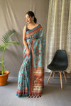 Rama Designer Color Malai Cotton Saree with Kalamkari Prints