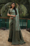 Sea Green Kanjivaram Soft Silk Saree