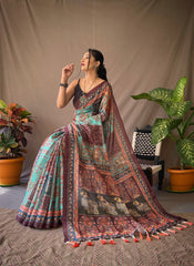 Sky Color Soft Cotton Sarees