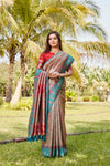 Teal Original Kanjivaram Soft Silk Saree