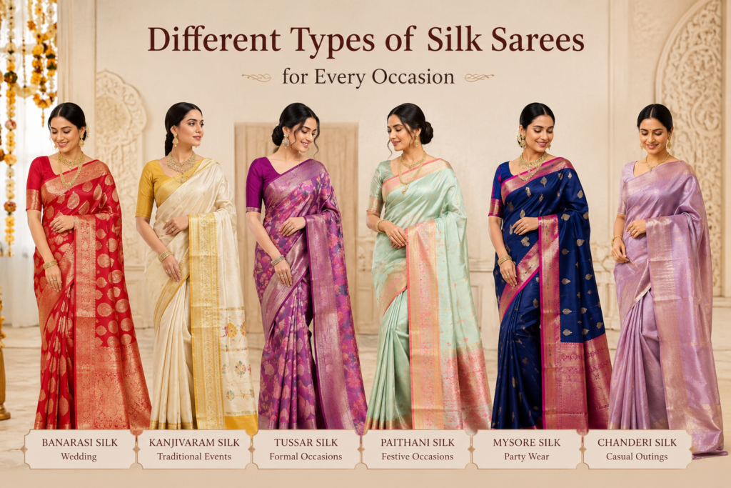 Different Types of Silk Sarees for Every Occasion
