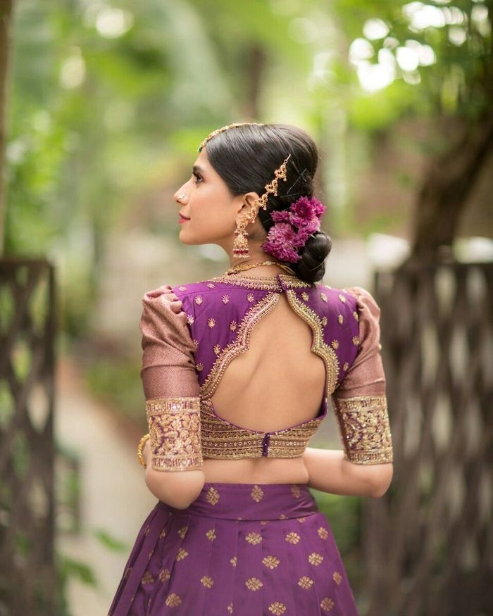 Back Simple Lehenga Blouse Designs