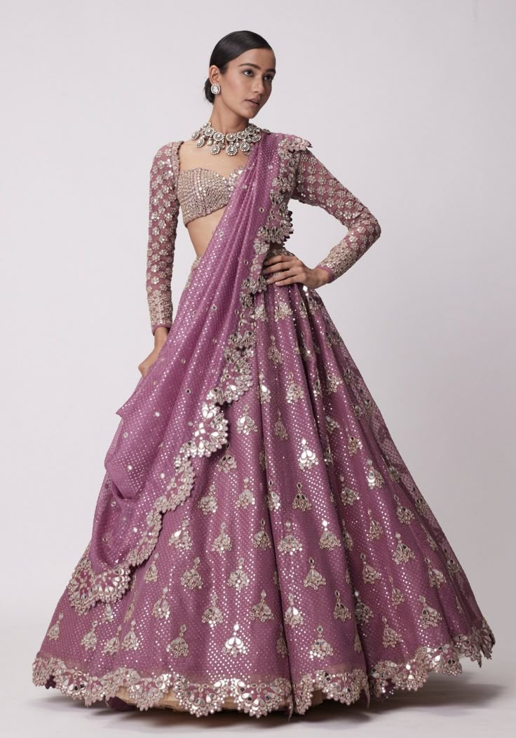 Full Sleeve Blouse Designs for Lehenga