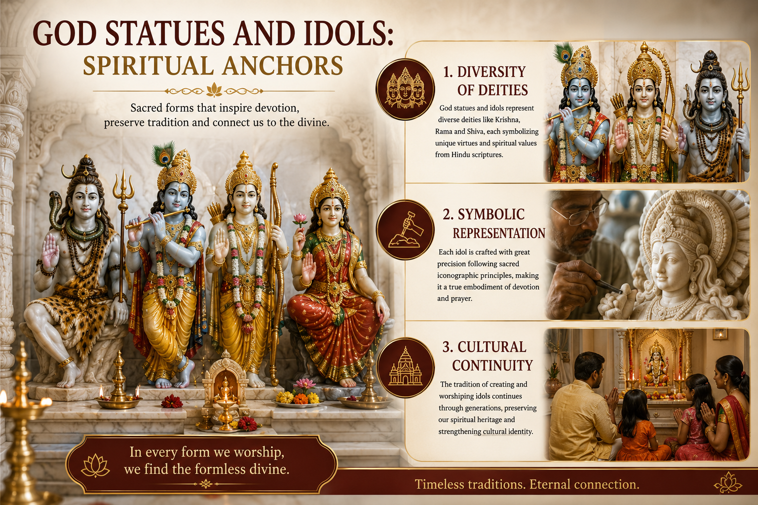 God Statues and Idols Spiritual Anchors