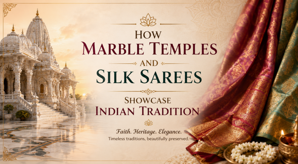 How Marble Temples and Silk Sarees Showcase Indian Tradition