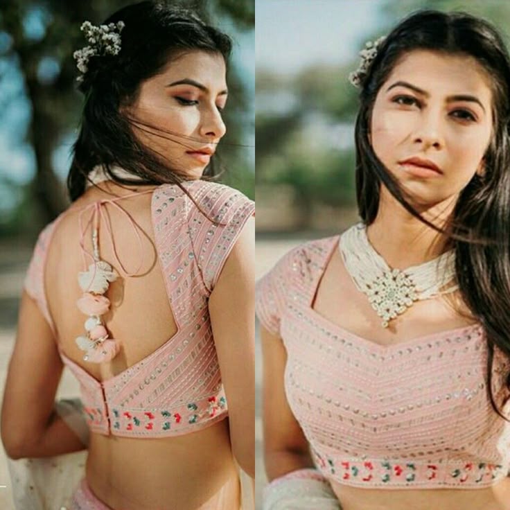 Lehenga Blouse Design Back and Front