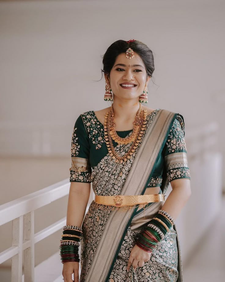 Maggam Work Blouse Designs for Pattu Sarees