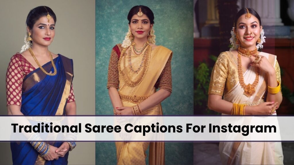 Confidence Level Saree Captions