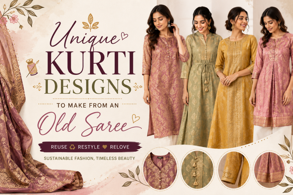 Unique Kurti Designs To Make From An Old Saree