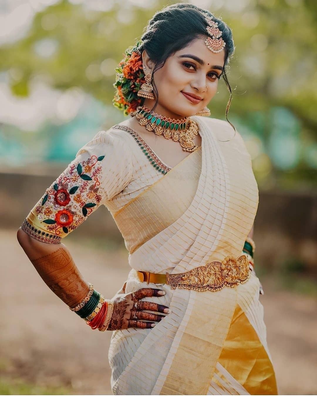 Traditional Kasavu Blouse