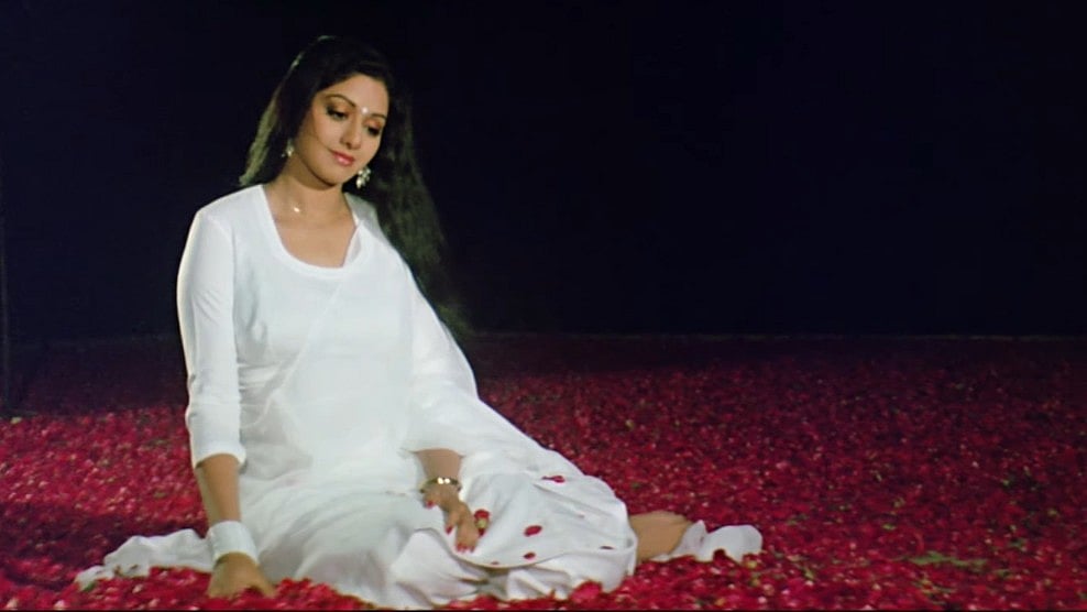 Sridevi in Chandni (1989) – The White Chiffon Saree