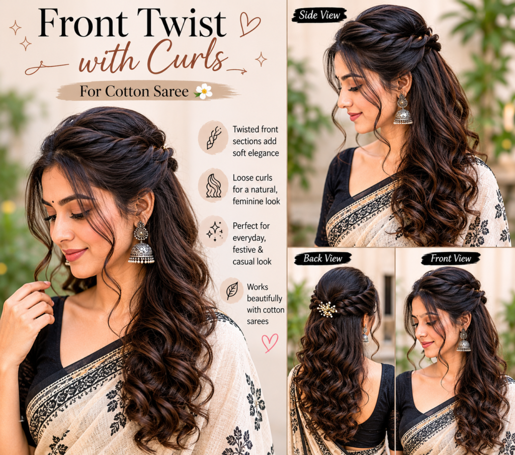 Front Twist with Curls